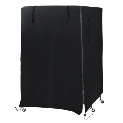 Riuulity Groe Black Bird Cage Cover, Windproof and Waterproof Night Cover with Side Window, Adjustable and Breathable Parrot Cage Seed Catcher Cover (Black)