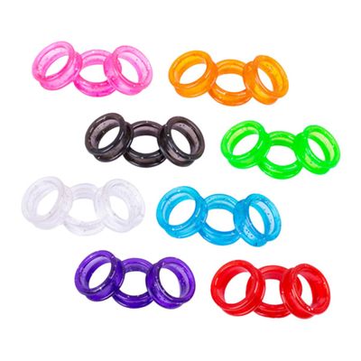 WEKAMOS 24-Piece Silicone Scissor Finger Rings for Dog Grooming