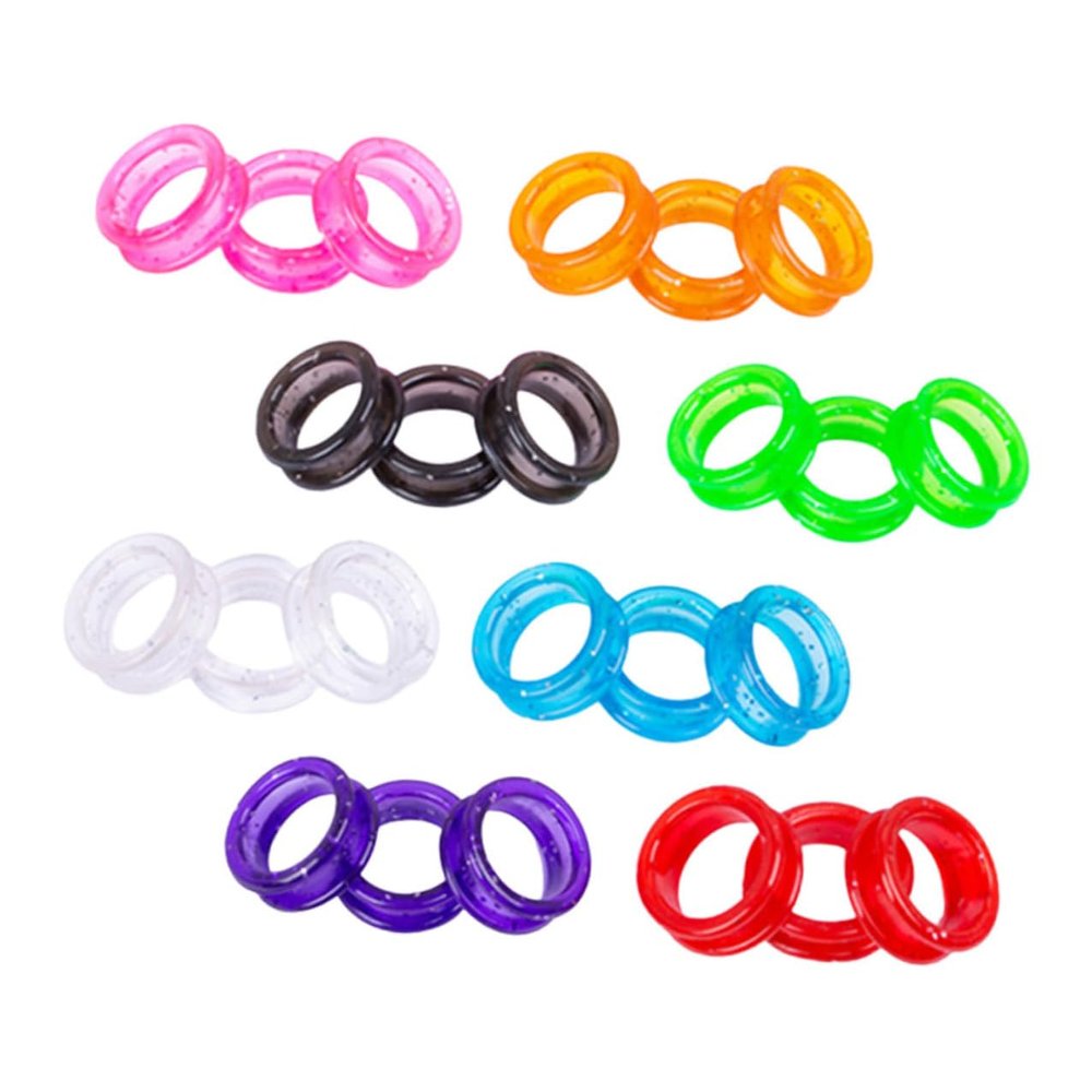 WEKAMOS 24-Piece Silicone Scissor Finger Rings for Dog Grooming