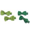 MUSISALY 4-Piece Hair Bow Duckbill Clips for Girls, Green Clover Hair Clips, Lightweight Headwear for St. Patrick's Day and Festive Occasions view 1