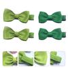 MUSISALY 4-Piece Hair Bow Duckbill Clips for Girls, Green Clover Hair Clips, Lightweight Headwear for St. Patrick's Day and Festive Occasions view 4