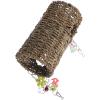 Toyvian Hanging Straw Bird Swing, Round Parrot Swing Toy view 1