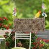 Toyvian Hanging Straw Bird Swing, Round Parrot Swing Toy view 4
