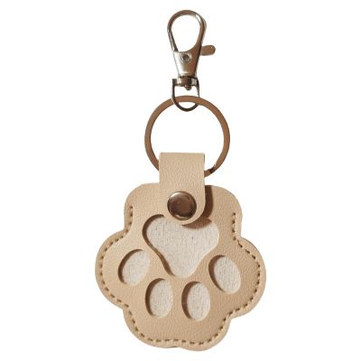 Cat Paw Keychains - Pet Hair Memorial Keepsake
