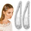 SKISUNO 2-Piece Large Rhinestone Water Drop Hair Clips view 1
