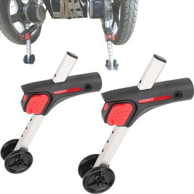 Wheelchair Rear Anti-Tip Assistant Wheels, Height-Adjustable, 7 Positions