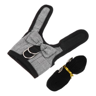 Healifty Fashionable Rabbit Vest Harness with Leash Hook and Bow