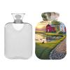 Retro Church Hot Water Bottle with Velvet Cover, Medium view 2