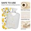 Honeycombs Bees Bright Hot Water Bottle with Soft Cover, Medium view 4