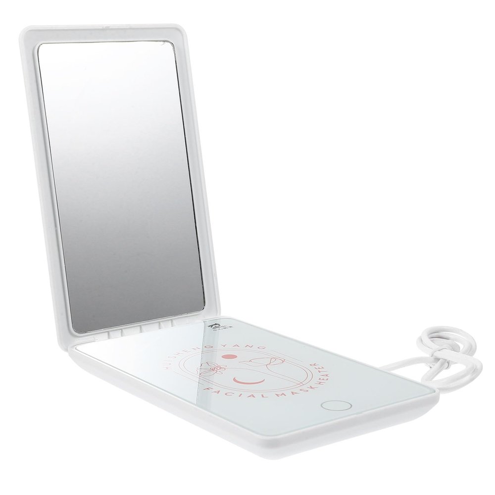 VALICLUD Portable Sheet Mask Warmer with Timer, Compatible with Various Face Masks, White ABS, for Travel