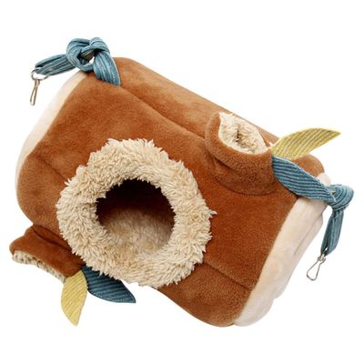 ibasenice Warm Fabric Hammock, Brown, for Ferrets and Parrots