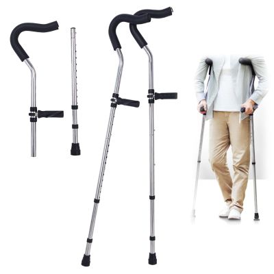 Foldable Forearm Crutches with Padded Supports and Ergonomic Handles