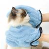 Soft Quick-Drying Plush Flannel Dog Bath Towel Glove view 3