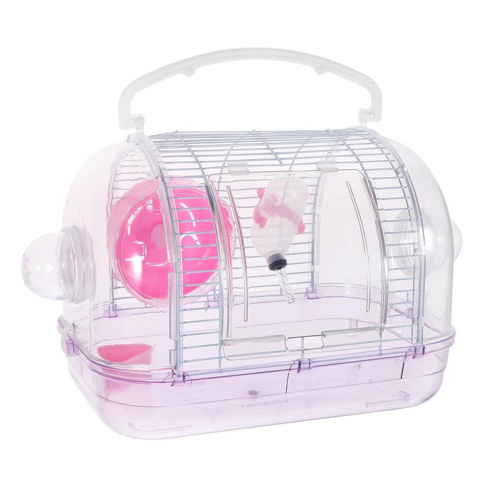 Luxshiny Small Transparent Plastic Hamster Carrier with Handle