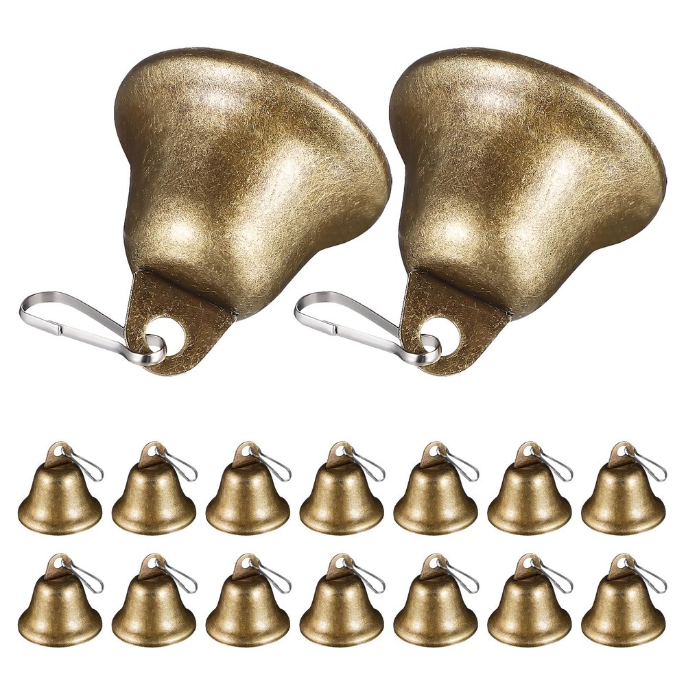SHINEOFI 60 Small Rustic Metal Bells for Pet Collars