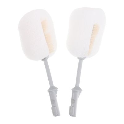 GALPADA 2-Pack Replacement Baby Bottle Cleaning Brushes with Sponge Heads, 19 cm