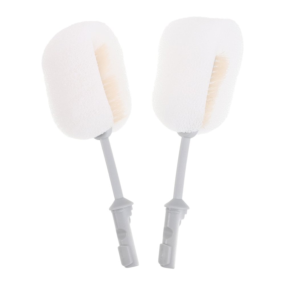 GALPADA 2-Pack Replacement Baby Bottle Cleaning Brushes with Sponge Heads, 19 cm