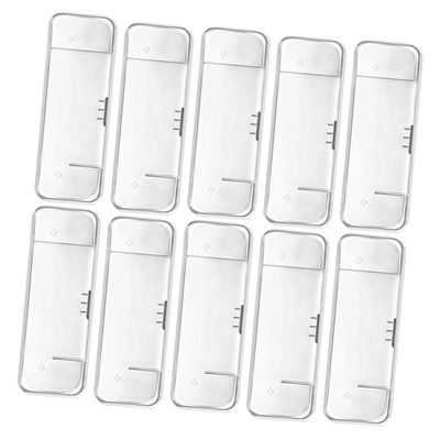 Lurrose 10-Piece Transparent Plastic Razor Travel Cases