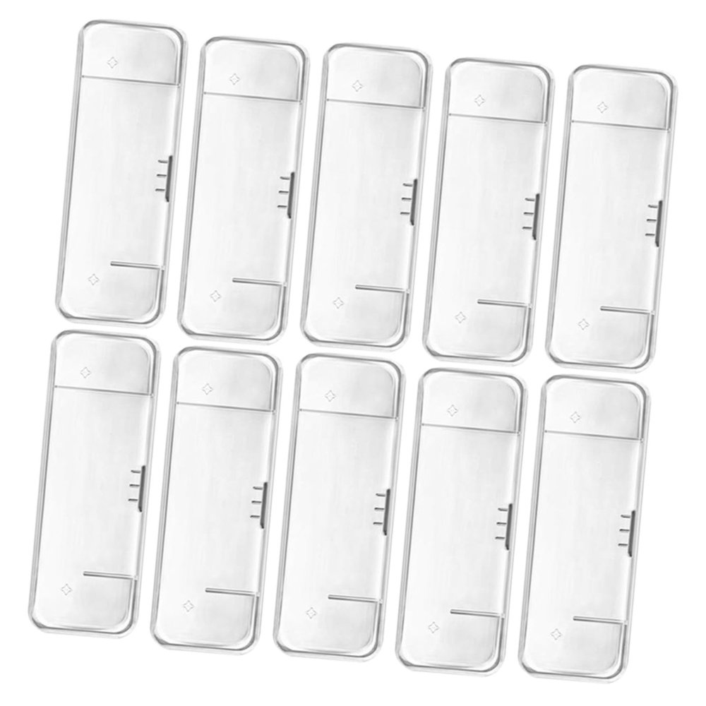 Lurrose 10-Piece Transparent Plastic Razor Travel Cases
