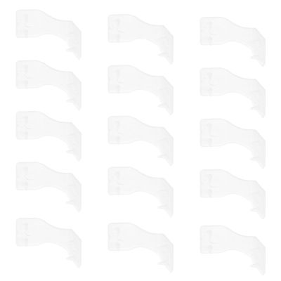 LALADEFIEE 50-Pack Plastic Bandage Clips, Small Elastic Fasteners, Transparent/Semi-Transparent