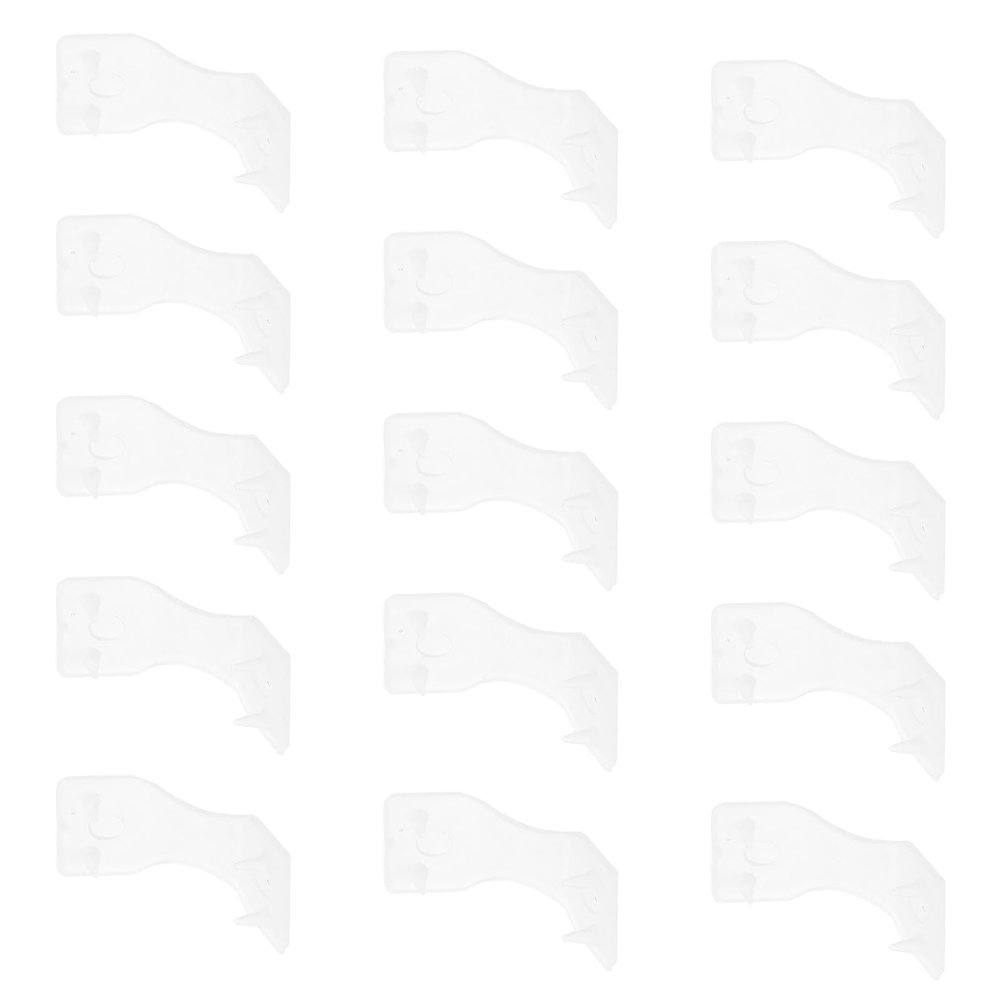 LALADEFIEE 50-Pack Plastic Bandage Clips, Small Elastic Fasteners, Transparent/Semi-Transparent