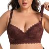 RFAGDS Push-Up Lace Underwire Plunge Bra with Side-Smoothing Support view 4