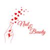 Nail Art Beauty Hand Nail Logo Nail Salon Wall Decal, Red view 2