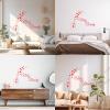 Nail Art Beauty Hand Nail Logo Nail Salon Wall Decal, Red view 3