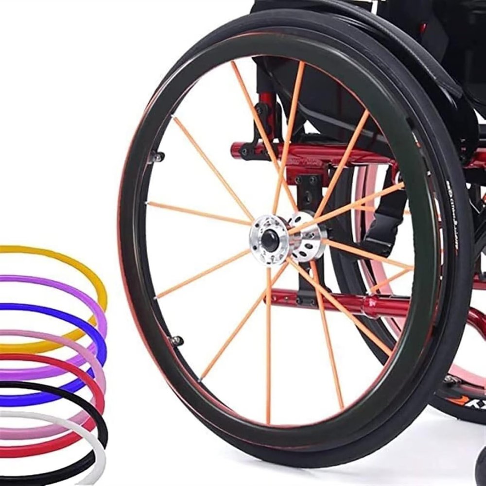 Wheelchair Rear Wheel Grips, 61 cm, Silicone, Non-Slip, Wear-Resistant
