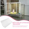 INOOMP Cat Litter Splash Guard, Flexible Transparent PVC Rim with Fasteners for Cat Litter Boxes view 3
