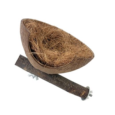 Greabuy Natural Bird Nest Resting Perch for Small Parrots