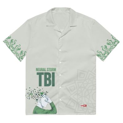 ILLTOCHILL TBI Button-Front Shirt for Traumatic Brain Injuries, Unisex, White, XXL