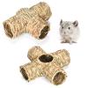 Woven Natural Grass Tunnel House for Small Animals view 4