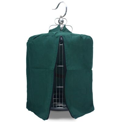 Bird Cage Cover, Parrot Cage Protection Cloth, Windproof, Sunproof, Rainproof, Washable, Classic, Round, Curved, for Good Night, Green