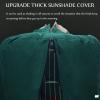 Bird Cage Cover, Parrot Cage Protection Cloth, Windproof, Sunproof, Rainproof, Washable, Classic, Round, Curved, for Good Night, Green view 3