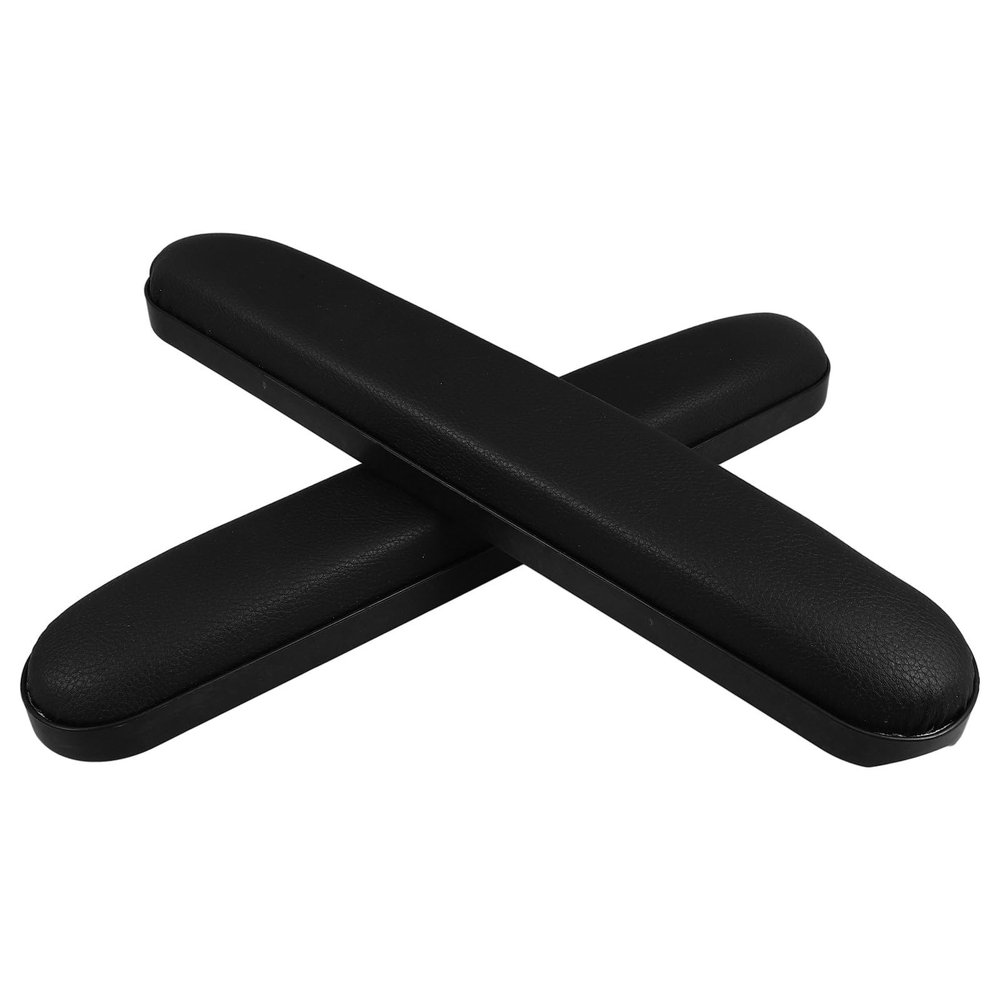 Warmhm Wheelchair Armrest Pads, 2 Pieces, Faux Leather and Sponge, Wear-Resistant, Universal Compatibility