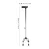 Slip-Resistant Aluminum Alloy Quad Cane view 2