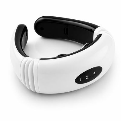 Electric EMS Massager for Neck, Back & Shoulders, 6 Modes, 16 Intensities, White/Black