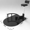 Barber Swivel Chair, 360° Rotating, Adjustable, Modern Black Design view 2