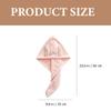 MAGICLULU 2-Pack Pink Coral Fleece Hair Towels with Button Closure view 2