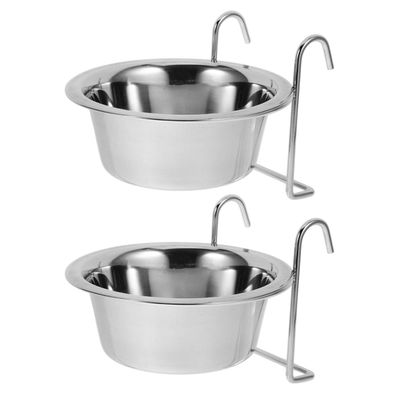 Beavorty Hanging Dog Bowl 2-Pack Stainless Steel