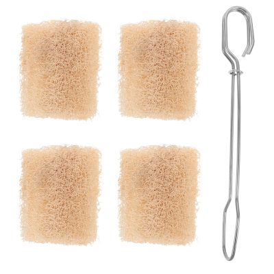 SOIMISS Natural Loofah Bottle Brush with Replaceable Head for Baby Bottles