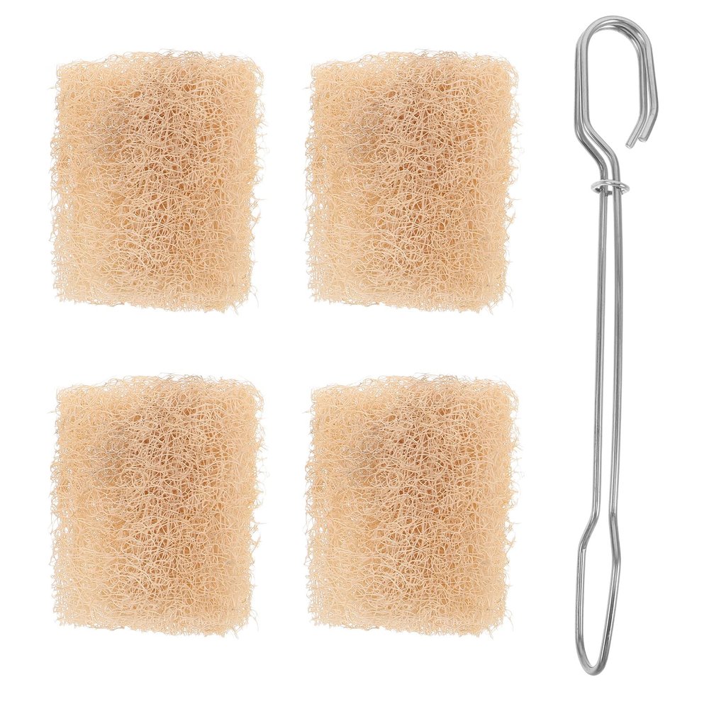 SOIMISS Natural Loofah Bottle Brush with Replaceable Head for Baby Bottles
