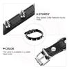 HOLIDYOYO Adjustable Durable Black Leather Studded Dog Collar view 3
