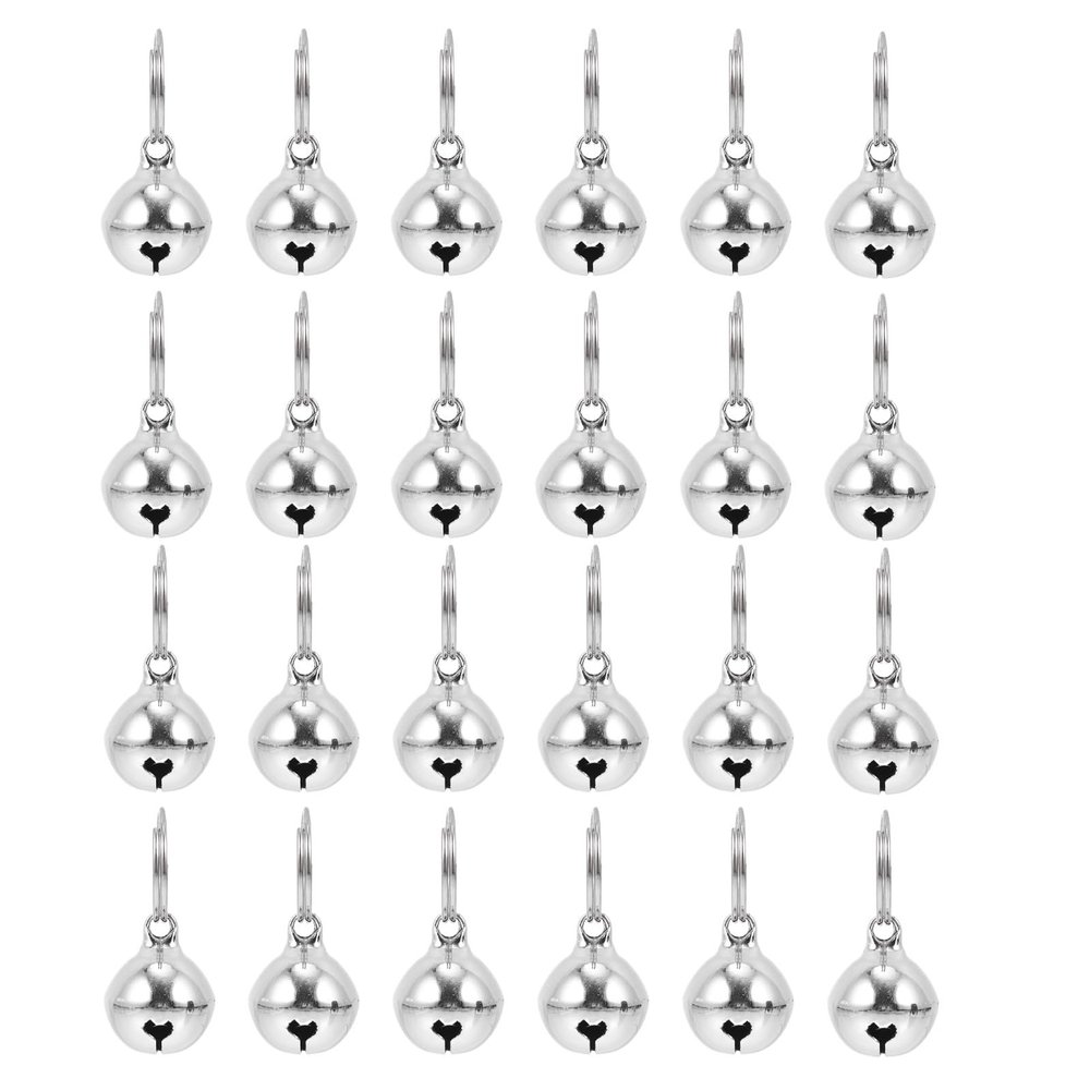 Mikikit 24-Piece Colorful Metal Bells for Dogs and Cats