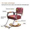 Vintage Barber Chair, Ergonomic Hydraulic Styling Throne with Chrome Base, Heavy-Duty Foam and 360° Swivel, for Classic Grooming, Black, A view 4