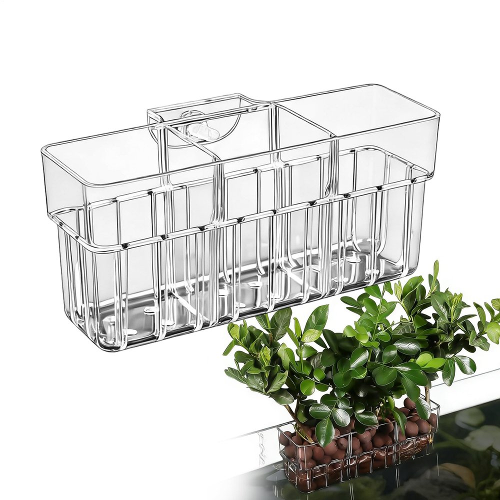Adjustable Aquarium Plant Stand with 3 Compartments