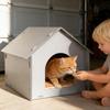Weatherproof Waterproof Enclosed Outdoor Cat House view 3