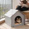 Weatherproof Waterproof Enclosed Outdoor Cat House view 4