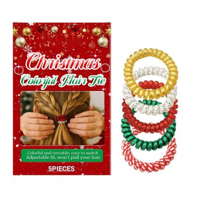 Christmas Silicone Hair Ties for Ponytails